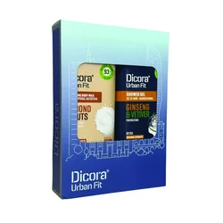 Dicora Set Mleko za telo Vitamin B, Badem, 400 ml + Gel za tuširanje Energy Detox, Ginseng i vetiver, 400 ml