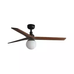 FARO 34277WT-11L - Stropni ventilator KLIM M 1xE27/15W/230V orah/crna prečnik 125 cm WT+DO
