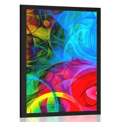 Plakat abstrakcija polnih barv - 20x30 no frame