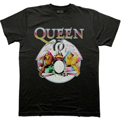 Queen Majica Multi Colour Crest Unisex Black M
