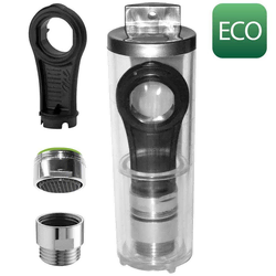 SAPHO Kromiran ECO Set za Tuš: 6L Omejevalnik + Perlator, zunaji navoj M24x1, s ključem