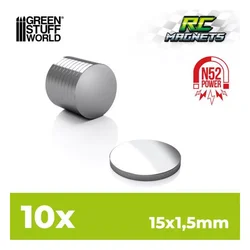 Neodymium Magnets 15x1,5mm for RC cars (Pack x10)