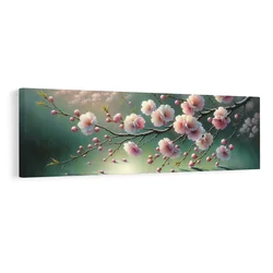 Slika sakura v odsevu svetlobe - 120x40