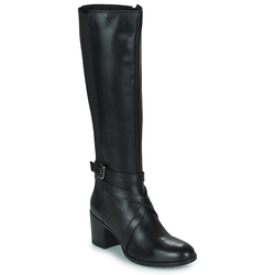 Geox Dames D New Asheel Enkellaars, zwart, 38 EU