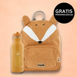 trixie otroški nahrbtnik + steklenička 500 ml mr. fox