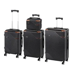 Komplet kovčkov TraveLux Urban XXIV na rolerjih črne barve