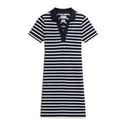 TOMMY HILFIGER Obleka 1985 nočno modra/bela