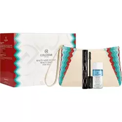 Collistar Ženski set Maskara + Dvofazni losion za skidanje šminke sa očiju 50 ml + Neseser Impeccabile