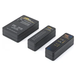 Cable tester, network, RJ45, BNC main device, remote unit, PoE tester, with case