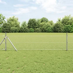 vidaXL Heksagonalna ograja 0.8x10 m Pocinkano jeklo