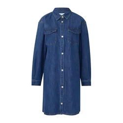 COMMA Obleka moder denim