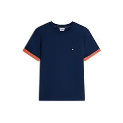 TOMMY HILFIGER Majica temno modra/oranžna