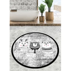 Lessentiel Maison Kupatilski otirač Three Bears, 100cm, Sivi