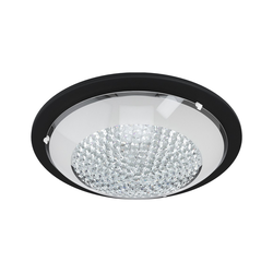 Eglo Acolla 1 plafonjera/1, led, 11w, 950lm, prečnik 370, crna/staklo/kristali