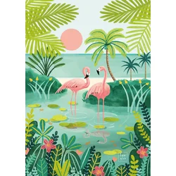 Pieces & Peace - Puzzle Flamingo 500 - 500 kosov