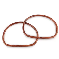 Ročaji za vrečke iz bambusa 14x17,5 cm - (13x17,5 cm) rdeče-rjava (2 kosa)