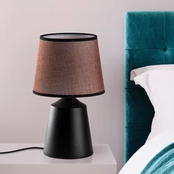 Opviq Stona lampa Drop-15491, Crno-braon
