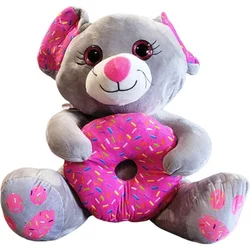 Miška z donutom siva 25 cm