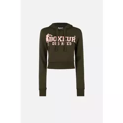 Boxeur LADY HOODED SWEATSHIRT, ženska jakna, zelena BXW0440084