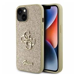 GUESS Maska za telefon iPhone 15 6.1 GUHCP15SHG4SGD, Glitter, Zlatna