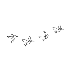 WALLXPERT Zidna dekoracija Birds 304