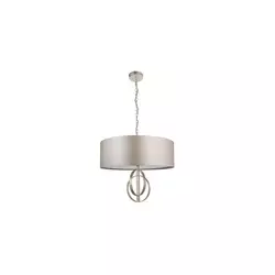 Endon 95215 - Luster na lancu 5xE27/10W/230V prečnik 70 cm siv