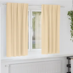 Zavjese za blackout s prstenovima 2 pcs Krema 175 x 140 cm