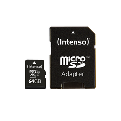 MICRO SD KARTICA 64GB CLASS 10 UHS-I PRO 90MBS +ADA. INTENSO
