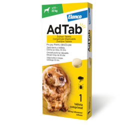 AdTab tableta proti zajedalcem za pse, 11-22kg/450mg