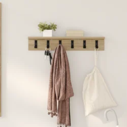 Vješalica za kapute na zidu Sonoma hrast 60 x 10,5 x 10,5 cm