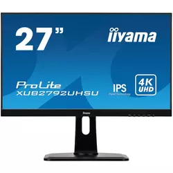 IIYAMA Monitor Prolite, 27 ETE, ULTRA SLIM LINE, 3840x2160 UHD, IPS, 4ms, 13cm height adj. stand, 300cdm˛, DVI, HDMI, DisplayPort, Speaker