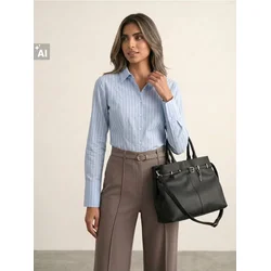 Sinsay - Pamučna slim fit košulja sa vertikalnim prugama - šareno