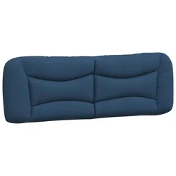 Vidaxl Blazina za vzglavje Hvar modra 160 cm blago