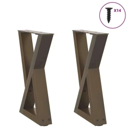 Noge za klub stolić 2 kom. Prirodni čelik 38 x (42-43,3) cm Čelik