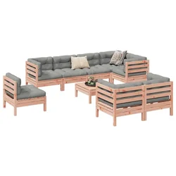 9-dijelni set vrtnih sofa s jastucima masivno drvo duglazije