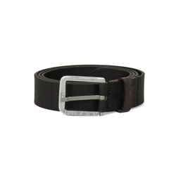 DIESEL Pas LOGO B-BASIC LEATHER BELT črna