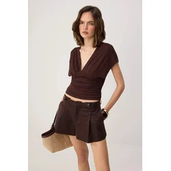 Trendyol Milla Ženska bluza, Braon