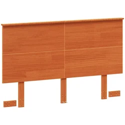 Vidaxl Vzglavje voščeno rjava 120 cm trdna borovina