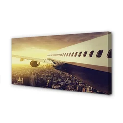 tulup.si Slika na platnu Plane mesto zahod 100x50 cm