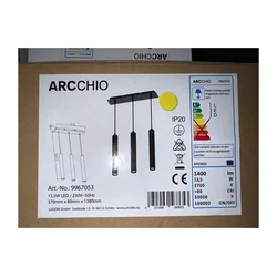 Arcchio - LED Lestenec na vrvici FRANKA 3xLED/4,5W/230V