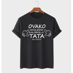 MAFIMI Muška majica Ovako izgleda najbolji tata, Crna
