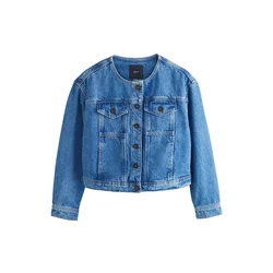 Next Prehodna jakna moder denim