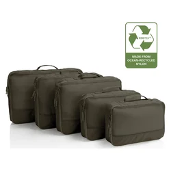 Heys Ecotex Packing Cube 5 Pc Set Green Moss