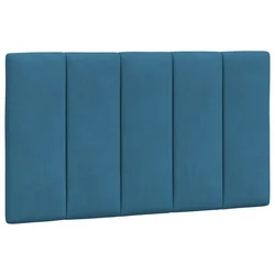Vidaxl Blazina za vzglavje Hanko modra 90 cm žamet