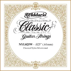 DAddario Silver-plated Copper Classical Single String 025