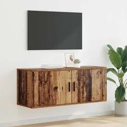 Ormar za TV montiran na zid Zidne Staro drvo 100 x 34,5 x 40 cm