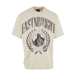 Fast & Bright Majica Justice bež/bazaltno siva