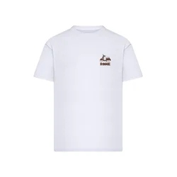 Mister Tee Majica Roman Souvenirs rjava/bela