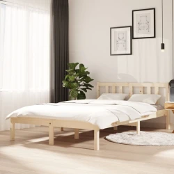 vidaXL Posteljni okvir iz trdnega lesa 120x200 cm