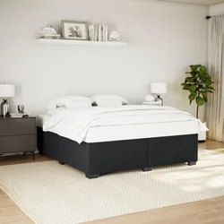 Vidaxl Posteljni okvir črna 180x200 cm žamet